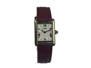 Horloge Cartier , Tank must de cartier 1613, goud, bouwjaar 1998